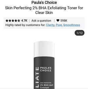 NWT PAULA'S CHOICE 2% BHA LIQUID EXFOLIATING TONER